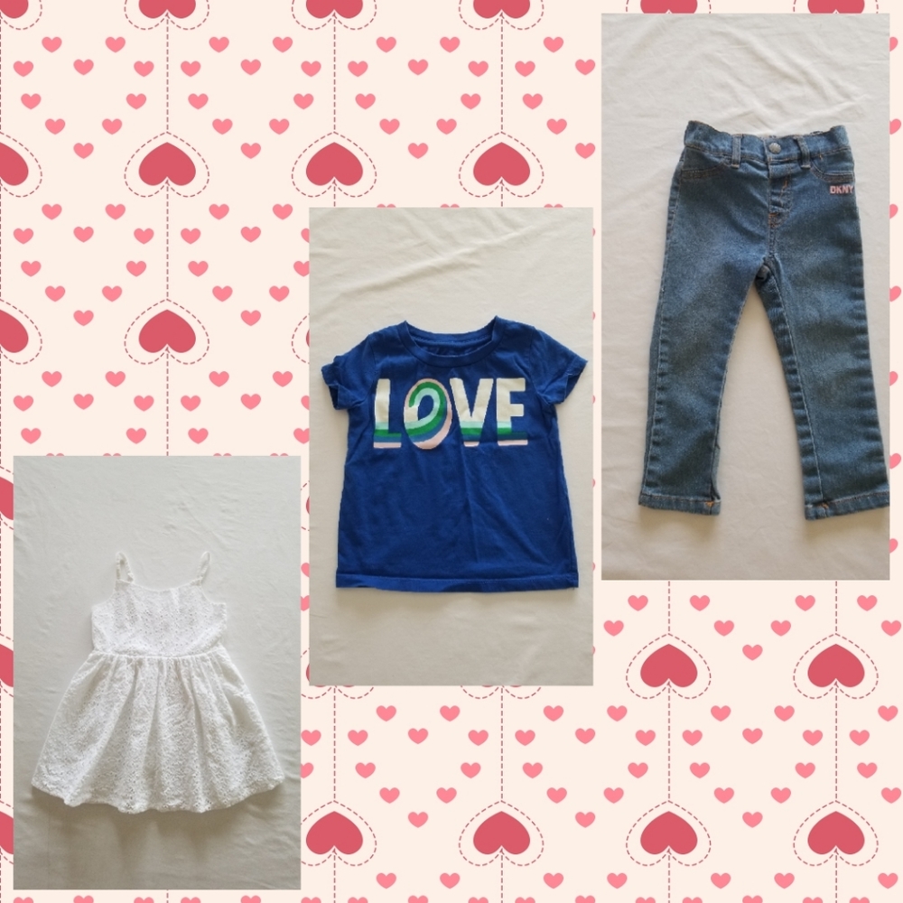 3 new toddler girl clothes 2t & 24m